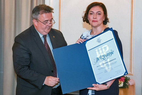 Professor Tatjana Josipović received...
